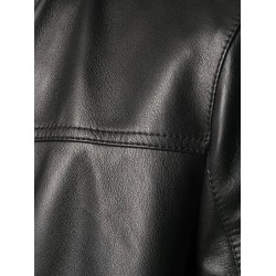 Leather racer jacket