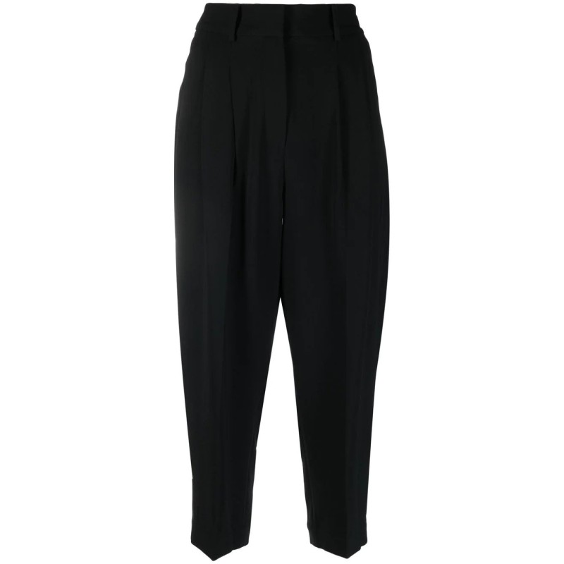 Pleated crop pant