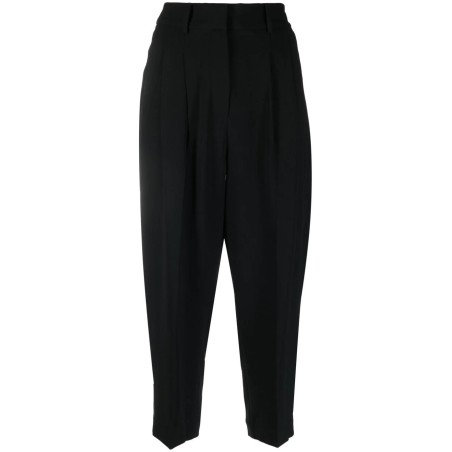 Pleated crop pant