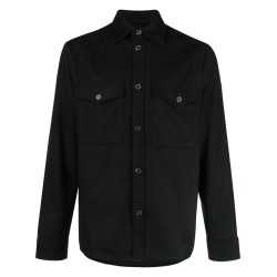 Flat wool overshirt