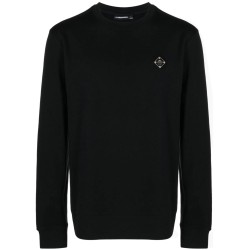 Throw patch c-neck sweater