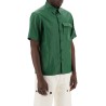 short-sleeved linen shirt with coated