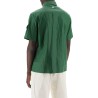 short-sleeved linen shirt with coated