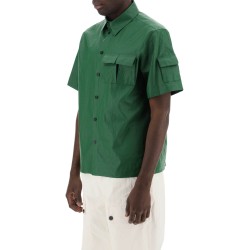 short-sleeved linen shirt with coated