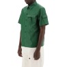 short-sleeved linen shirt with coated