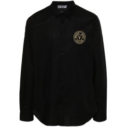 Logo-appliqué poplin shirt