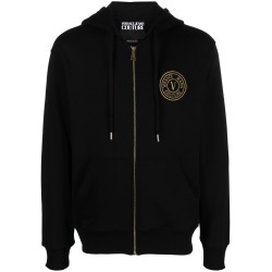 Logo-embroidered cotton hoodie