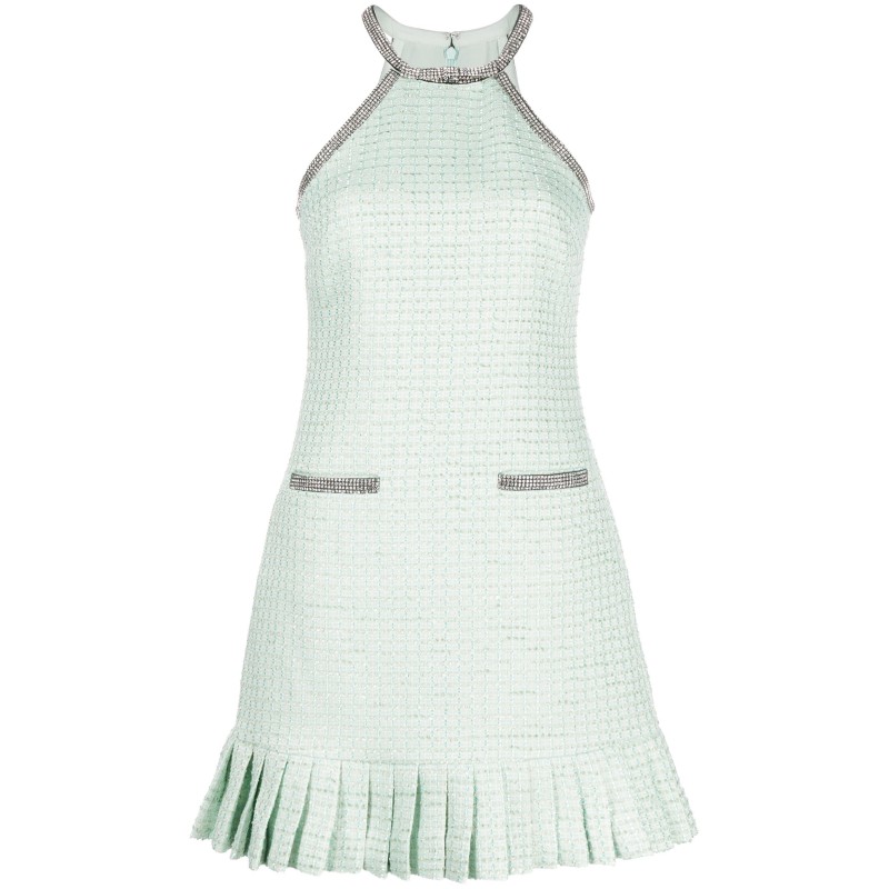 Mint boucle mini dress