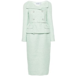 Mint boucle tailored dress