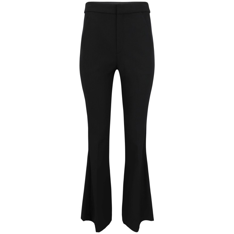 Rise pintuck crop flare pant