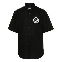 V-emblem cotton shirt