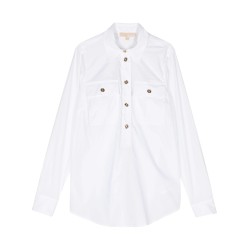 Poplin pull over shirt