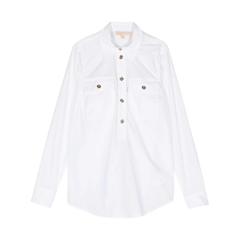 Poplin pull over shirt