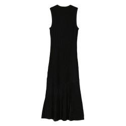 S/l ribbed knit maxi dress