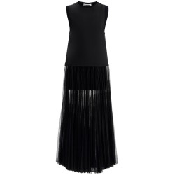 layered dress with pleated skirt