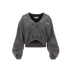 'oversized v-neck sweatshirt