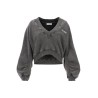 'oversized v-neck sweatshirt