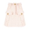 Frayed tweed miniskirt