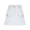 Gingham-pattern a-line skirt