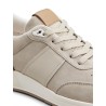 Leather-trim suede sneakers