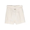 Logo-plaque pleat shorts