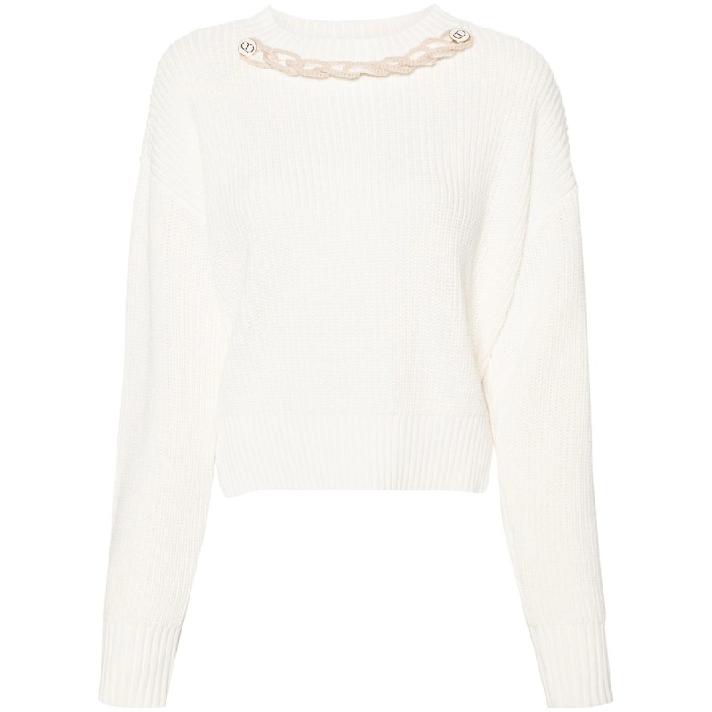 Ogo-plaque cotton sweater