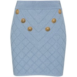 Pattern-jacquard miniskirt