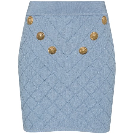 Pattern-jacquard miniskirt