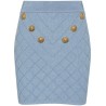 Pattern-jacquard miniskirt