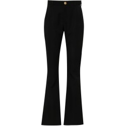 Twill flared trousers