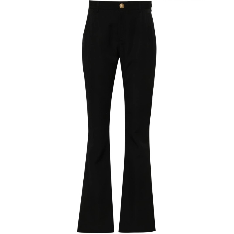 Twill flared trousers