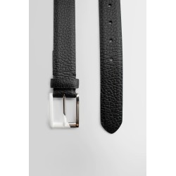 grained leather belt