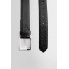 grained leather belt