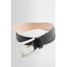 grained leather belt