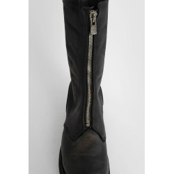 black smooth horse front zip boots