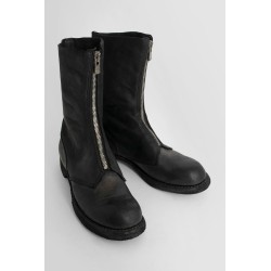 black smooth horse front zip boots