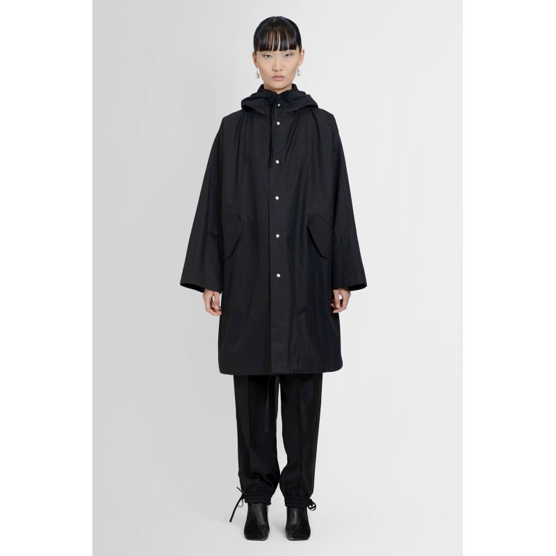 mid-length cotton hooded parka