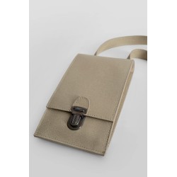 resined tiny calfskin pouch with strap