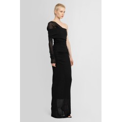 off-shoulder long dress in viscose