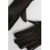 intrecciato leather gloves