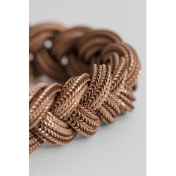 rose gold-plated braided bracelet