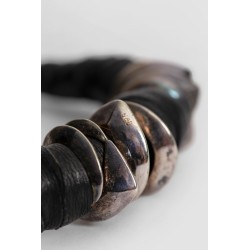 and leather bracelet with nails