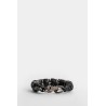 leather and silver bracelet