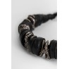 leather and silver bracelet