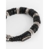 leather and silver bracelet