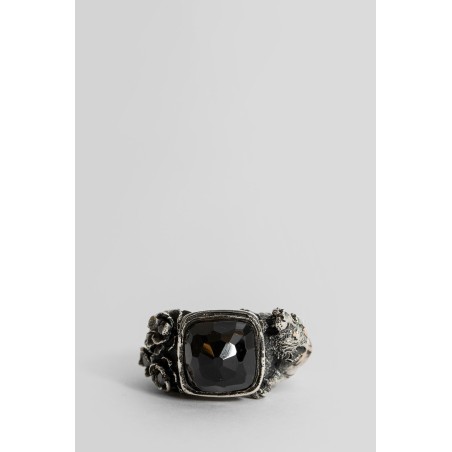 corsair silver ring with onyx stone