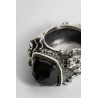 corsair silver ring with onyx stone