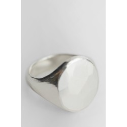 r hammered oval signet ring