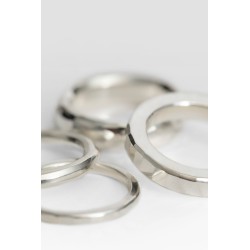 4 combination hammered ring