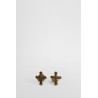 cross studs earrings